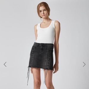 Blank NYC Mystique Skirt Black Mini Jean Skirt